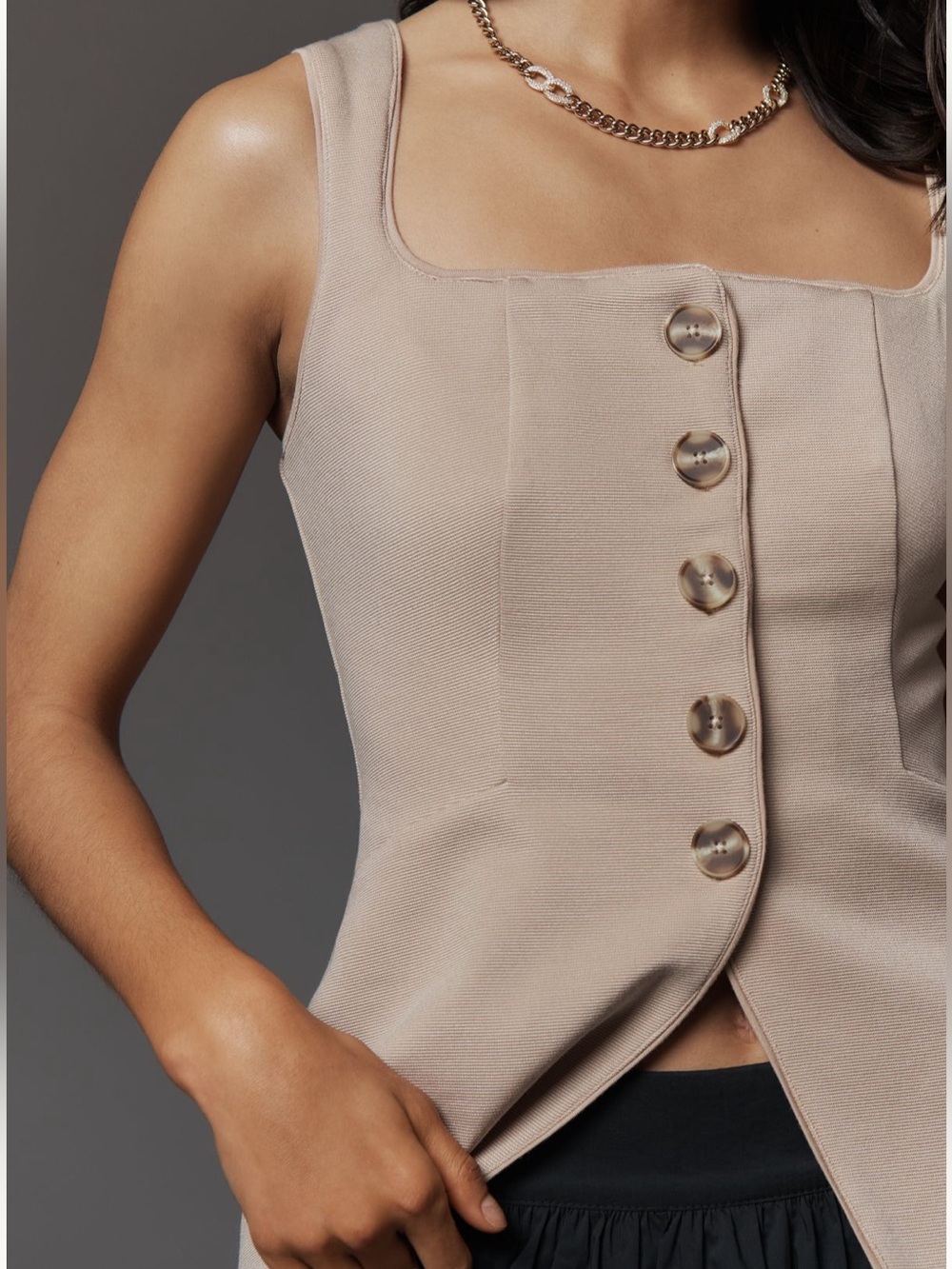 NWT Anthropologie Maeve Structured Long Line Vest - Picture 4 of 7